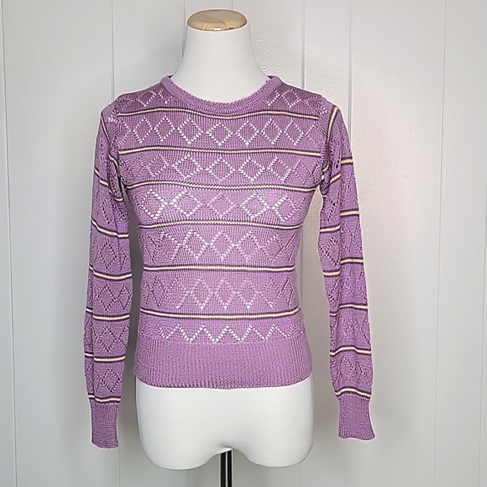 Vintage Purple Knit Sweater